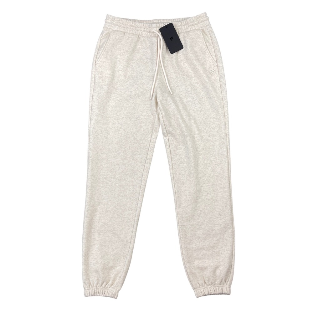 Fabletics Cozy Fleece Go-To Sweatpants Tall Womens XL Bone Heather Jogger - NWT